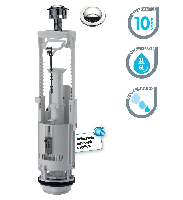 Dual Flush Telescopic Overflow Brio 574